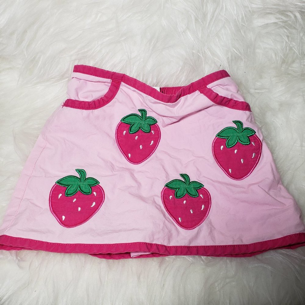 Toddler Girls Pink Strawberry Skorts 3T
